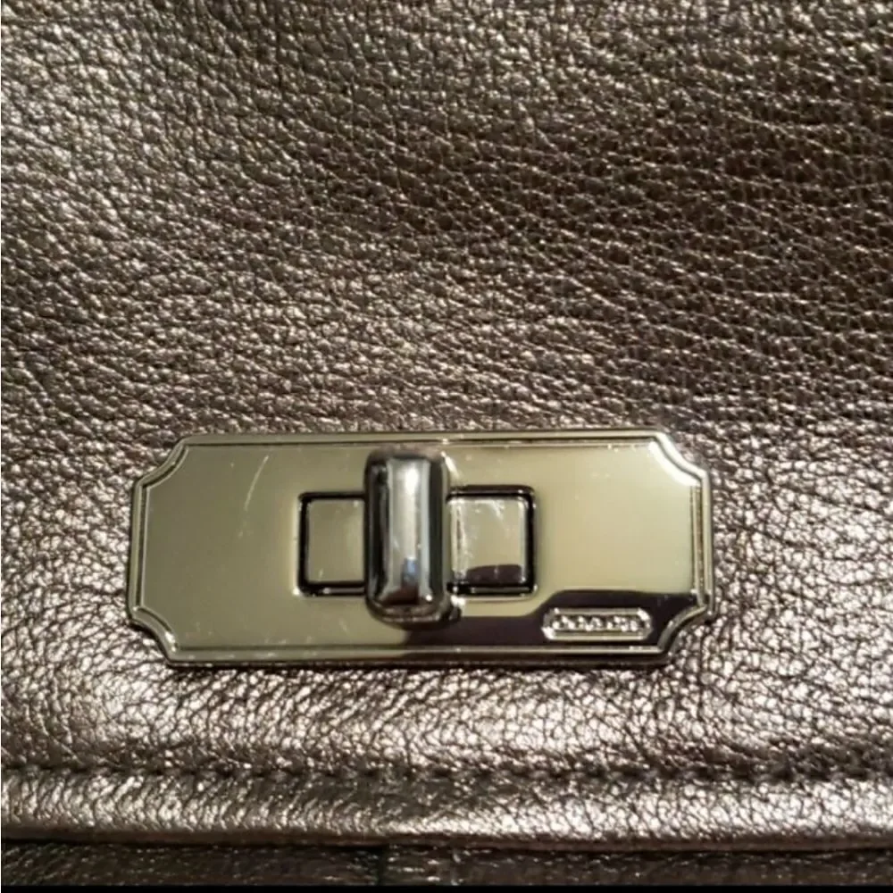 Coach Gunmetal Metallic Chelsea Bag